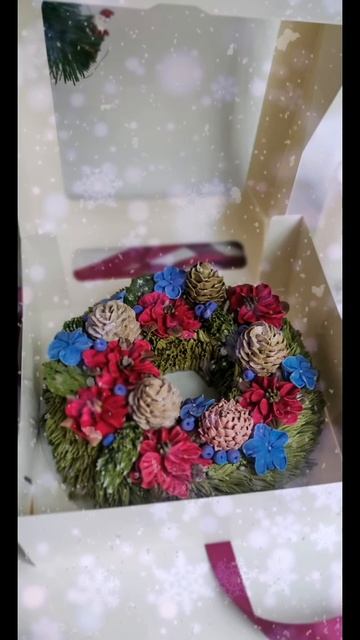 Зефирный венок с малиновой начинкой #зефир #цветы #нов? смотреть онлайн