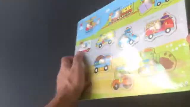 Обучающий деревянный сортер пазл Транспорт смотреть онлайн