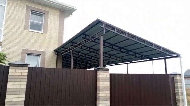 Односкатный навес для авто