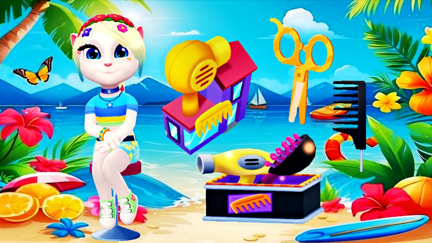 Летняя Обнова☀️ в игре Анджела2 добавили редактор причёсок💇♀️ смотреть онлайн