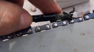 цепь STIHL для пилы. метки максимального износа зубьев.