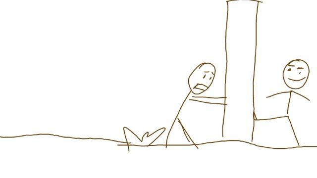 Стикмен Майк попал под колонну, благодаря хулигану Эн? смотреть онлайн