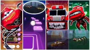 Паук-осветитель Маккуин против пожирателя автомобилей против пожирателя пожарной машины против Пожир