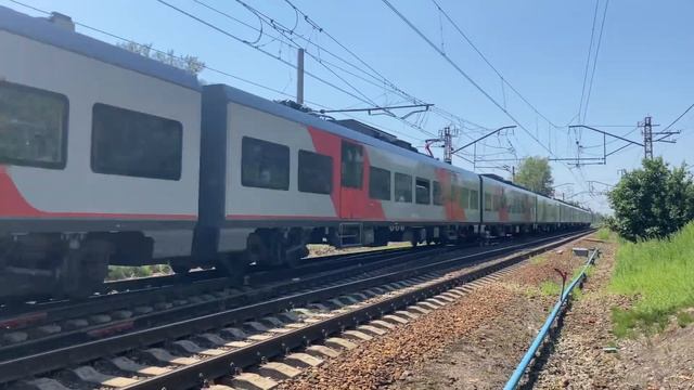 Электропоезд ЭС1П-034 10-вагонная Ласточка ст.Голицыно