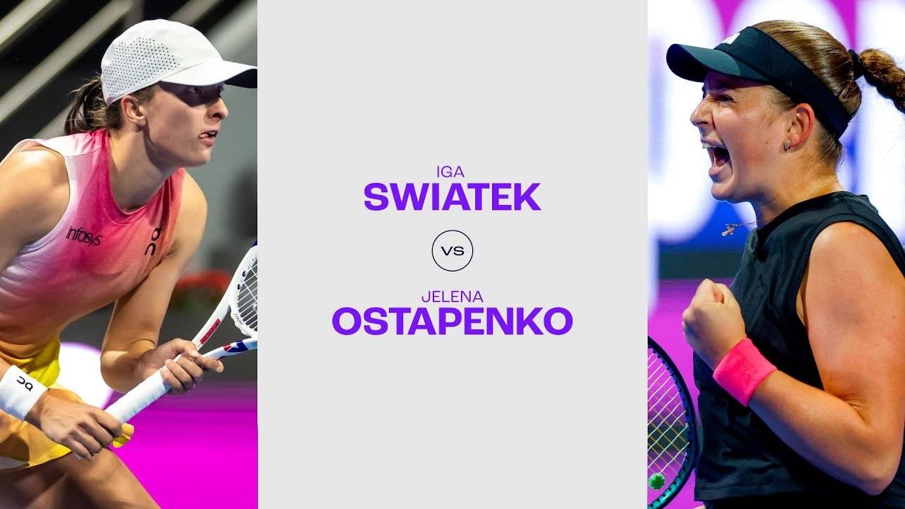 14.02.2025. Елена Остапенко - Ига Швёнтек. WTA Doha. Jelena Ostapenko - Iga Swiatek смотреть онлайн