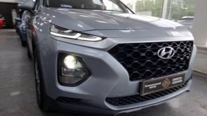 Установка Led линз Aozoom K3 Hyundai SantaFe 4