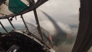 Взлет, полет в облаках и посадка АН-2 в БЛУГА
