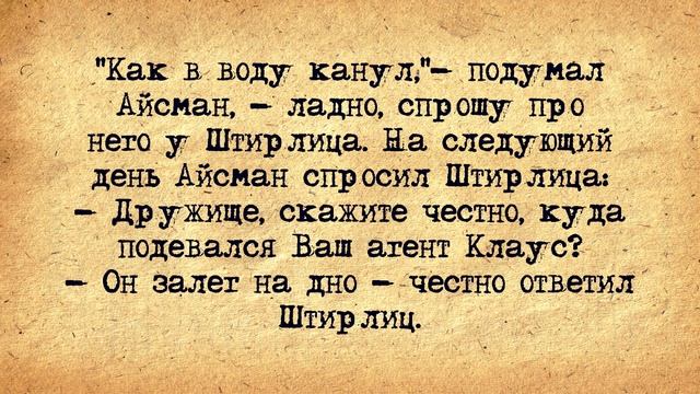 Анекдоты про Штирлица. Часть 4 смотреть онлайн