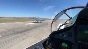 Взлет пары Су-30СМ на полном форсаже вид из кабины Ведо?
