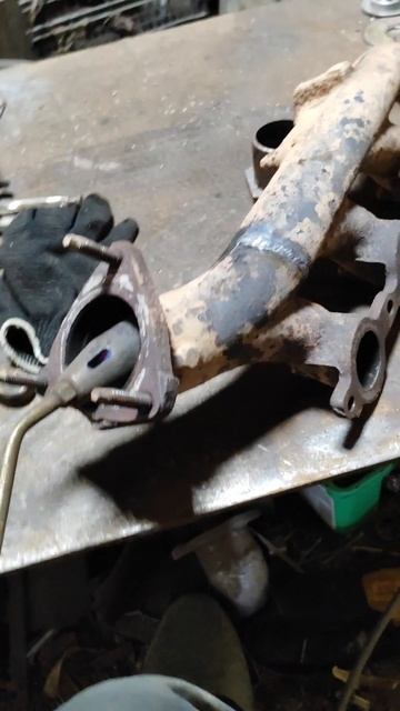 заварка трещины на чугунном выпускном коллекторе Hummer