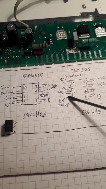Холодильник Liebherr не вмикається Заміна NCP1051C на TNY266 #youtub