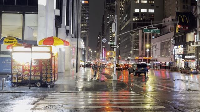 Чудесная Расслабляющая Ночная прогулка Под Дождём по МАНХЭТТЕНУ! ВИДЕО В HDR! смотреть онлайн
