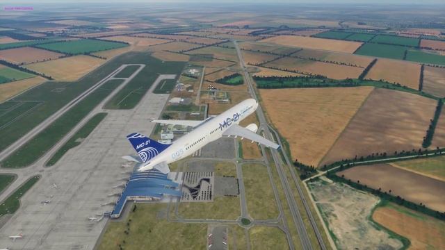 X Plane 12 МС21 Первый полет, работа механизации смотреть онлайн