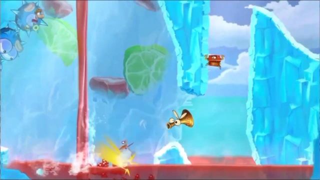 Rayman Origins прохождение игры 5 часть были льды, сундук и драконы с огнём