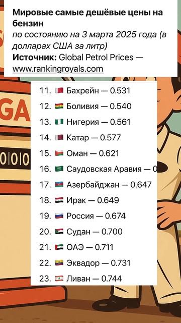 Мировые самые дешёвые цены на бензин #островизраиль смотреть онлайн
