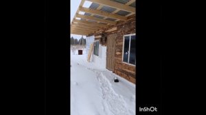 сарай из горбыля. эконом сарай.