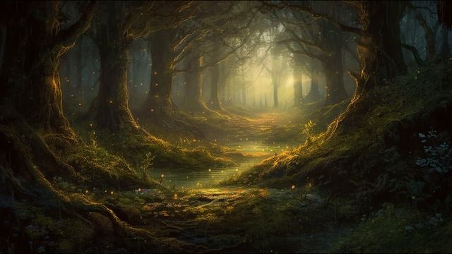 Зачарованная тропа — расслабляющая атмосфера фэнтези — успокаивающая музыка для медитации смотреть онлайн