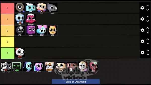 тир лист персонажей в dandy world!!! | dandy world | tier list