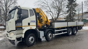 Автомобиль бортовой с КМУ 16.5 т XCMG SQZ 330 на шасси FAW (8x4) +7 (925) 859-09-09