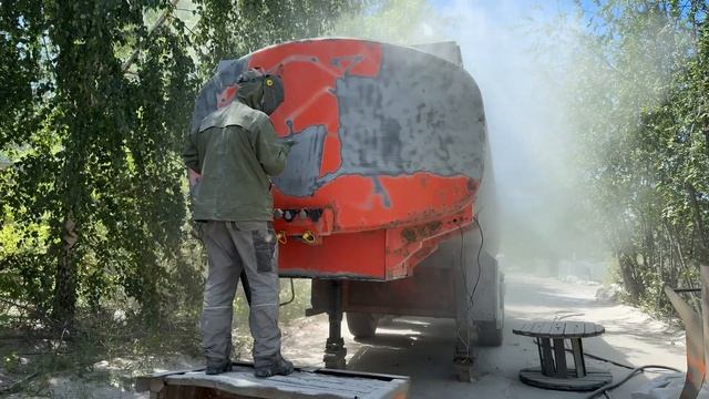 Пескоструйная очистка, покраска бензовоза в Челябинс? смотреть онлайн