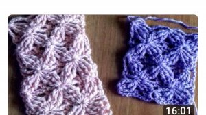 КРАСИВЫЙ, РЕЛЬЕФНЫЙ УЗОР КРЮЧКОМ (четырехлистник) __Raised crochet pattern.