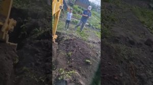 Копаем траншею под фундамент бани. Экскаватор Rippa R-319.#?