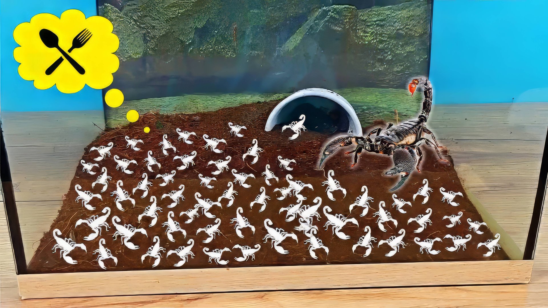 Малыши Скорпионы слезли с мамы и хотят кушать! Что делать? 😲