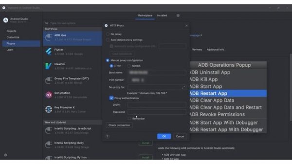 Как настроить прокси в Android Studio