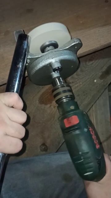 ручной заточной станок + дрель