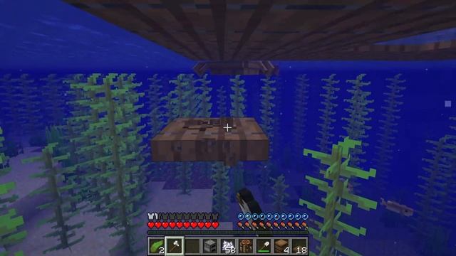 Как построить плот в майнкрафт!