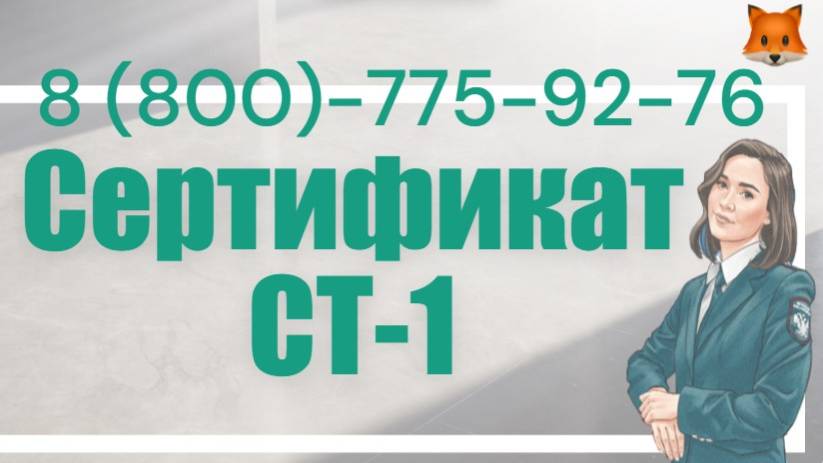 Сертификат о происхождении товара СТ 1 смотреть онлайн