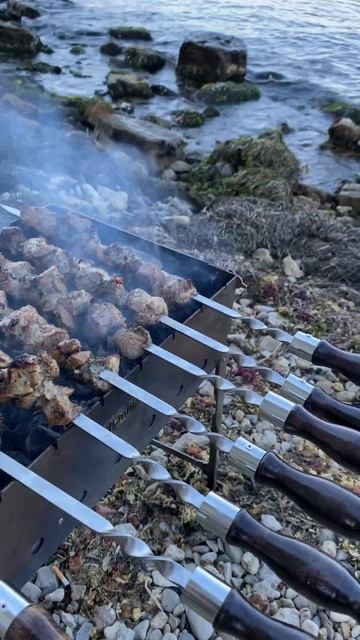 Как всегда шашлык у моря🥩😛 #tictok #крым2023 #феодосия #по? смотреть онлайн
