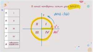 Как определить в какой четверти лежит угол ?