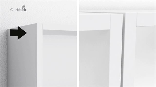 Регулировка по стороне настенных шкафов с навесами HETTICH SAH 215 _ SAH 216 смотреть онлайн