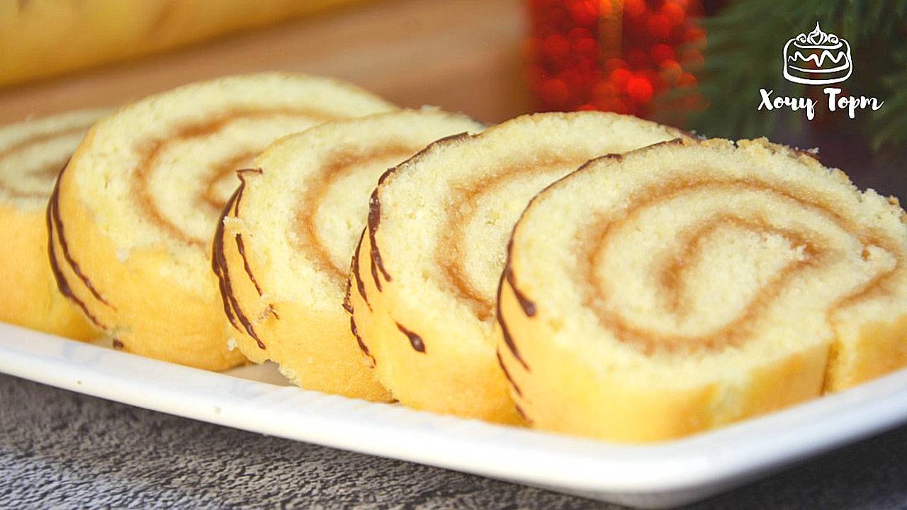 Бисквитный РУЛЕТ с повидлом за 20 минут! 👍 БЕЗ ТРЕЩИН! 💯 «Ходовой» рецепт: ЛЕГКО И БЮДЖЕТНО 👌 смотреть онлайн