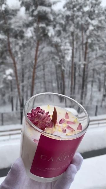 Свеча в стекле Розовый пион смотреть онлайн