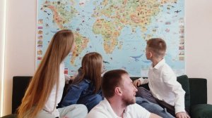 Большая кругосветка! ПРОкарта Интерактивная Карта для детей 157х107 см.