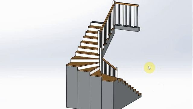 Расстановка балясин и столбов на лестницу с забежными смотреть онлайн