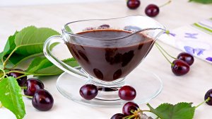 🍒Пикантный соус из черешни/вишни к мясу и птице! Заготовка на зиму - соус к мясу с чесноком и карри