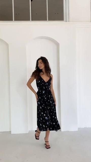 Платье Сицилия гортензия черный