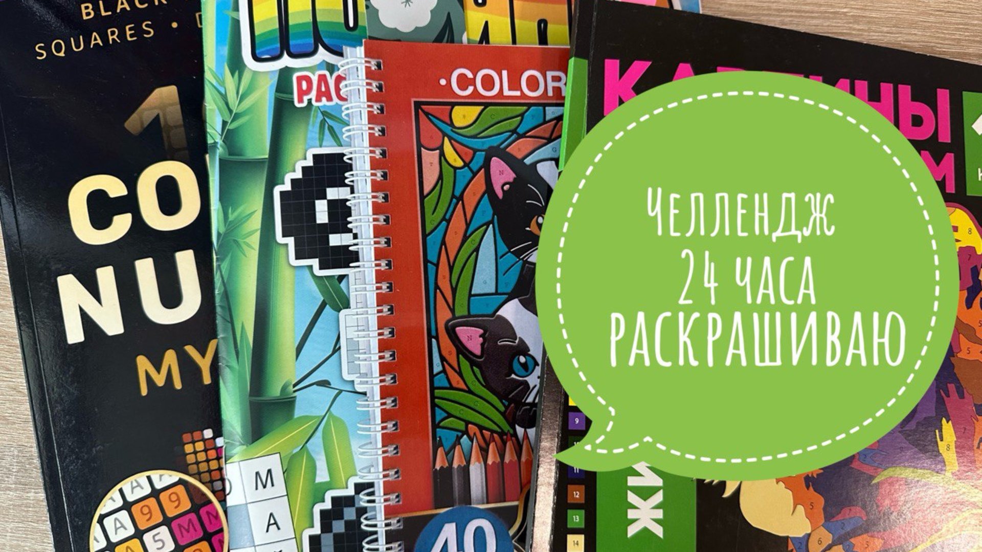 Челлендж 24 часа раскрашиваю в раскрасках по номерам смотреть онлайн