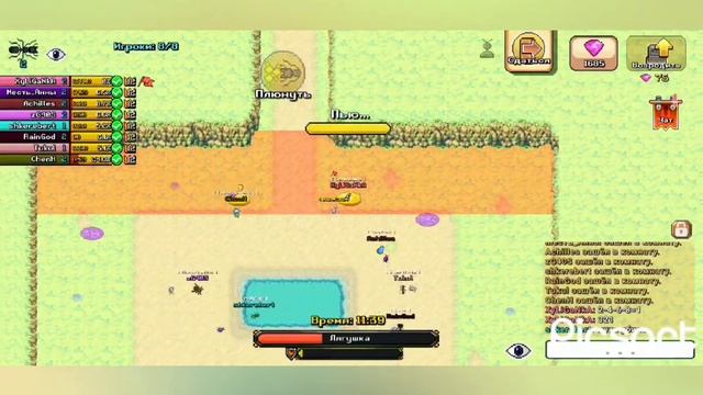 Прохождение лягушки в Покет Антс. смотреть онлайн