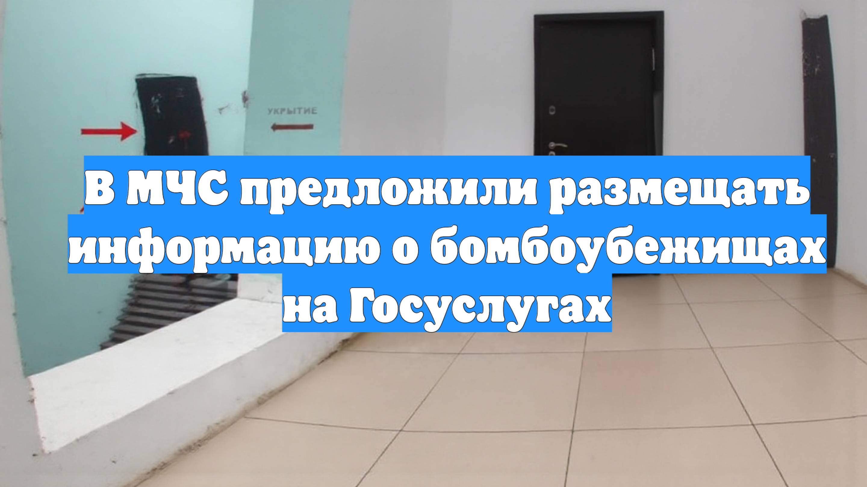 В МЧС предложили размещать информацию о бомбоубежищах на Госуслугах