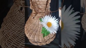 кашпо башмак из ротанга