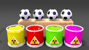 Учим цвета с футбольными мячами, мультики для детей - Цветные шары, мячи и Kinder Surprise для детей