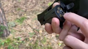 Револьвер Бульдог от KURS S тест зелеными и желтыми hilti