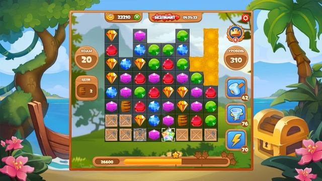 Сокровища Пиратов 310 уровень - Pirate Treasures level 310 смотреть онлайн