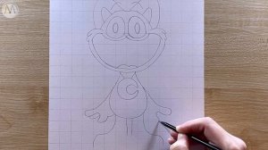 Как нарисовать Кэт Нэпа из Poppy play time