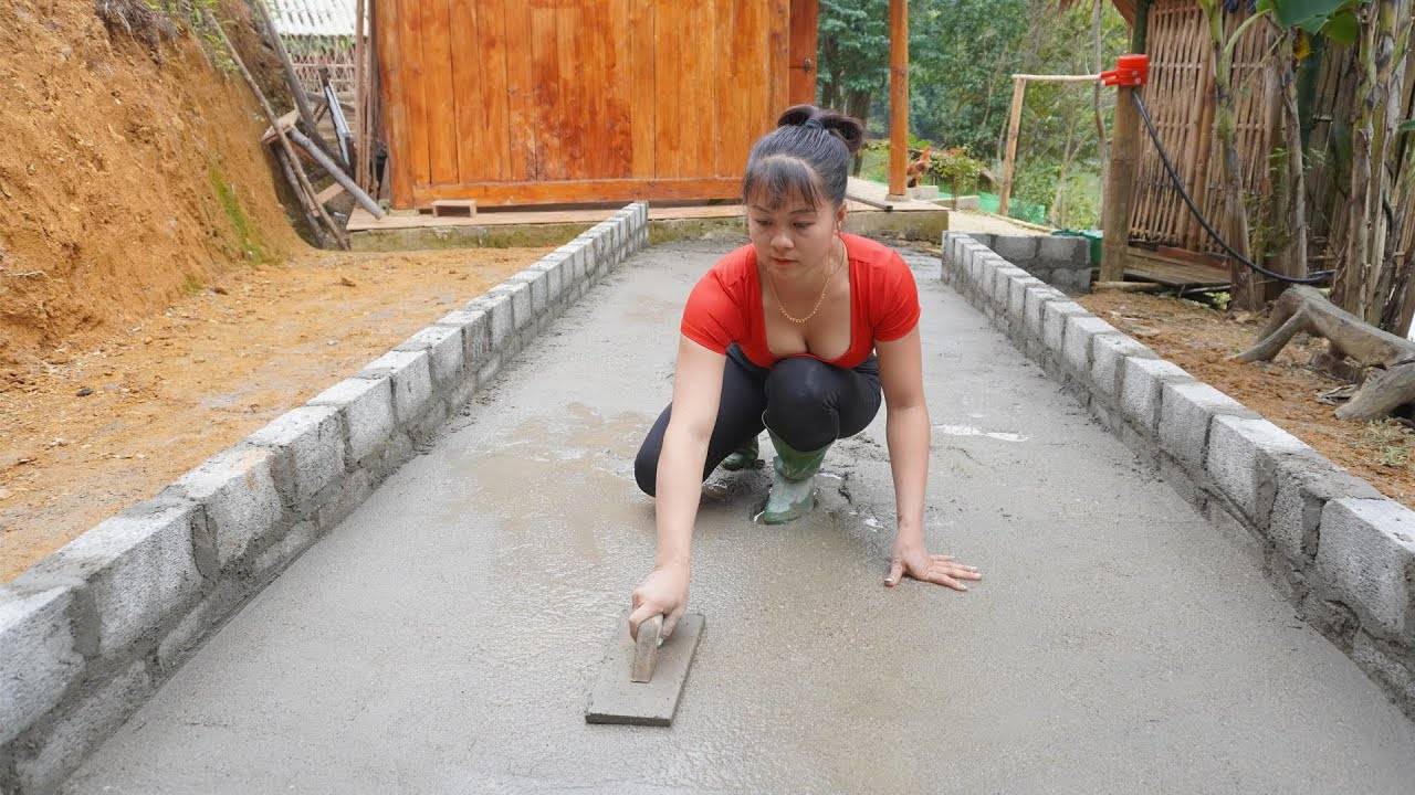 TIMELAPSE 2 Year Alone Build Free Farm, Build Farm Gate & Concrete Road - Vegetable Gardening.