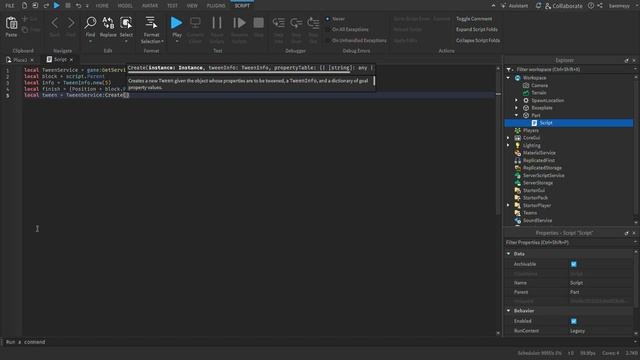 КАК АНИМИРОВАТЬ ВСЕ I Tween Service в Roblox Studio смотреть онлайн